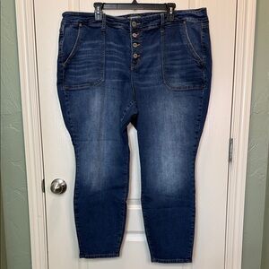 Torrid Vintage Stretch Mid-rise Skinny Blue Jeans Sz 24W
